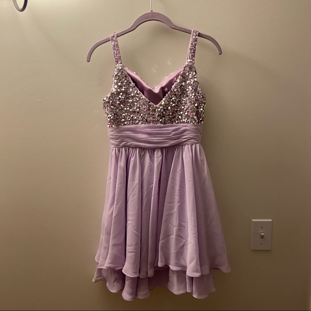 JJ’s House Purple Beaded Homecoming/Prom Dress - Picture 4 of 9